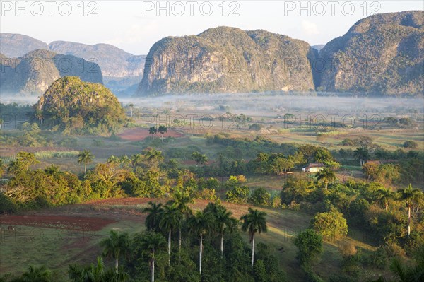 The Vinales valley with its rocky hills