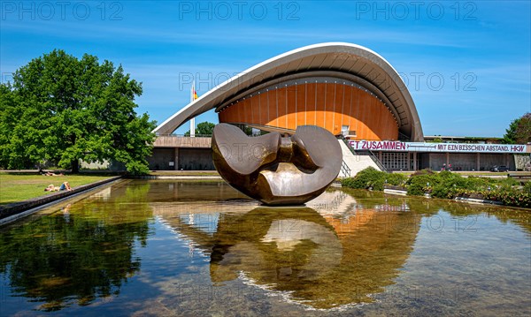 Water basin in front of the building of the House of World Cultures in Berlin Tiergarten