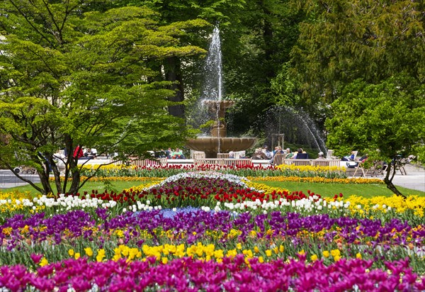 Alps Solespringbrunnen in the spa gardens Bad Reichenhall