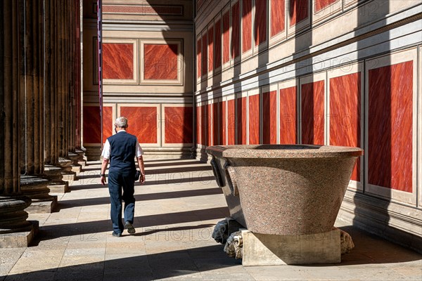 Altes Museum staff during the morning patrol of the outdoor area