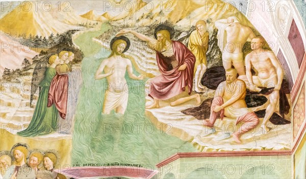 St. John the Baptist baptising Jesus in the Jordan River