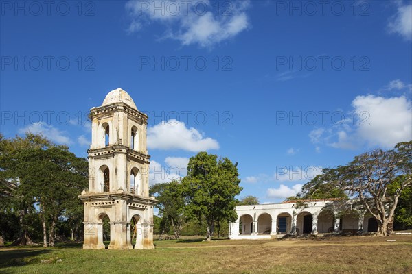 The bell tower of Ingenio San Isidro de los Destiladeros in the Los Ingenios valley