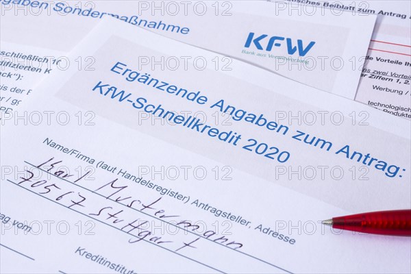 Application forms of the KfW-Foerderbank