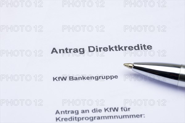 Application form of KfW-Foerderbank