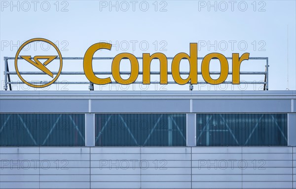 Condor logo on aircraft hangar