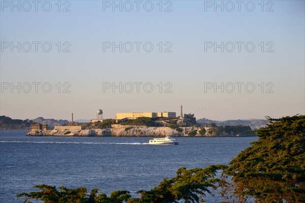 The prison island Alcatraz in the bay of San Francisco