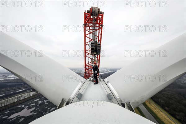 Assembly of a wind power plant