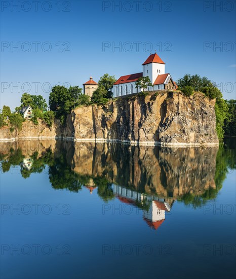 Kirchberg with mountain church and water tower