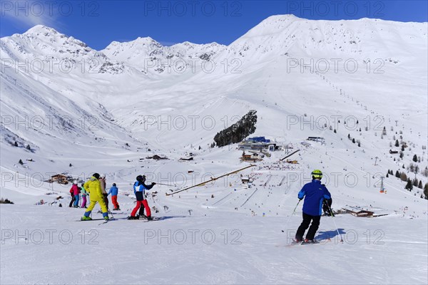 Snow-covered mountain range