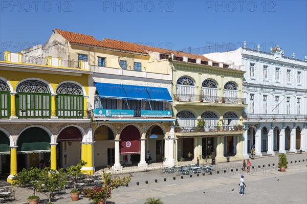 Plaza Vieja with its restored porticoed buildings
