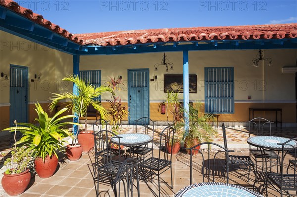 Inner courtyard of the Hotel Plaza Colon.