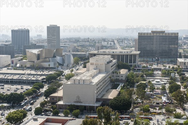 View from Los Angeles City Hall of the Walt Disney Concert Hall