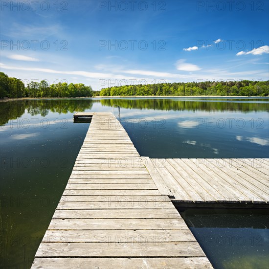 Bathing area with jetty at Muehlensee