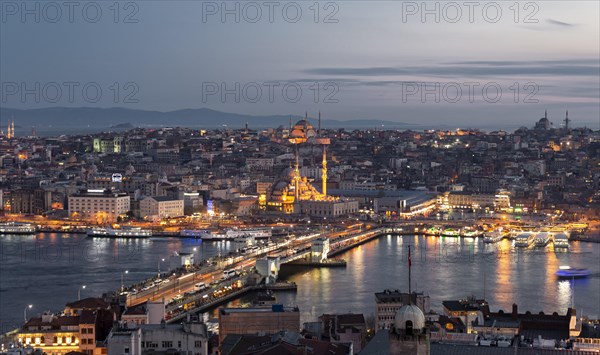 City view at dusk