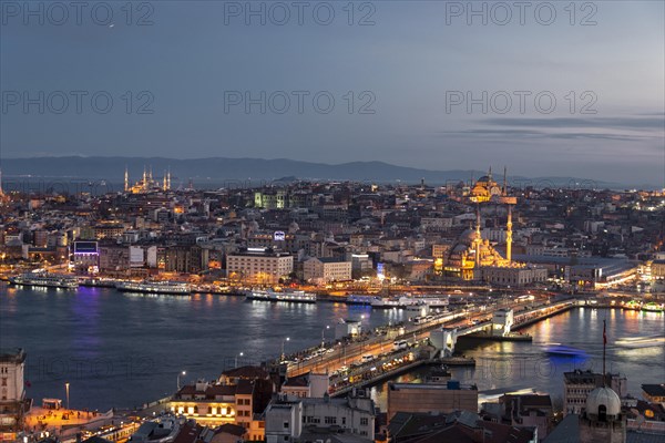 City view at dusk