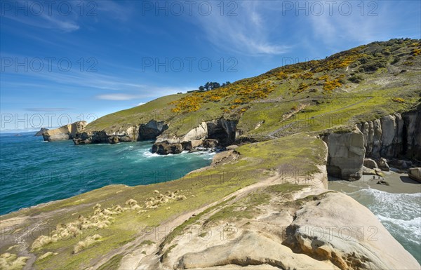 Rocky cliffs of sandstone rocks