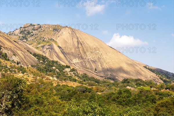 Huge monolith rock called Sibebe next to Mbabane