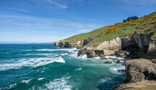 Rocky cliffs of sandstone rocks