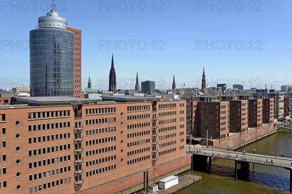 View from the Elbe Philharmonic Hall Concert Hall to the Hanseatic Trade Center