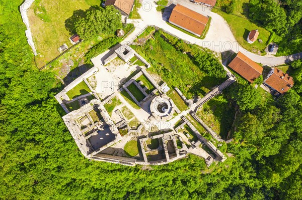 Castle ruin Wolfstein from above