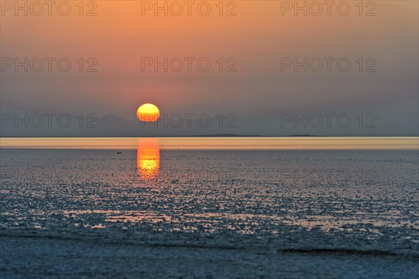 Sunrise over the Assale Salt Lake