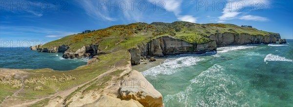 Rocky cliffs of sandstone rocks