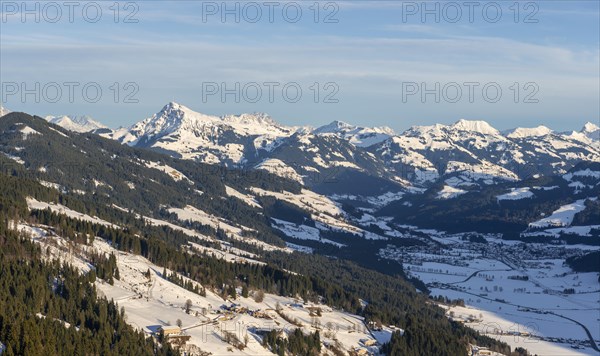 View over the Brixen Valley in winter