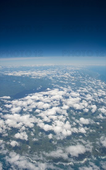 Mount Taranaki with clouds