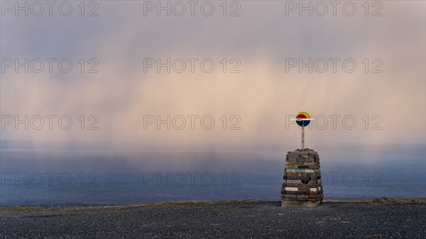 North Cape with directional arrow