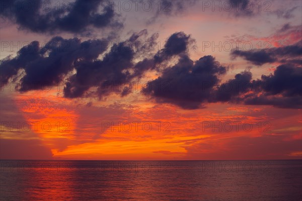 Dramatic sunset on the Gulf of Mexico