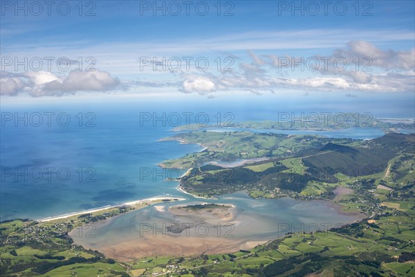 View over coast and sea