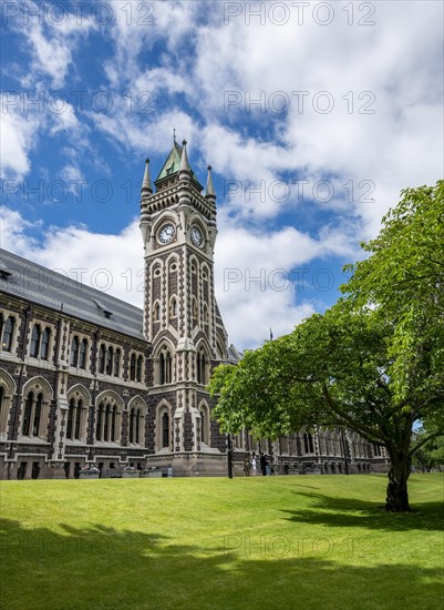 Old neo-gothic main building with bell tower