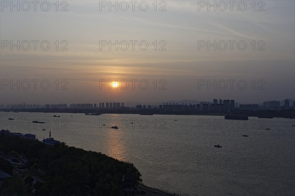 View from the Yangtze Bridge on Yangtze River