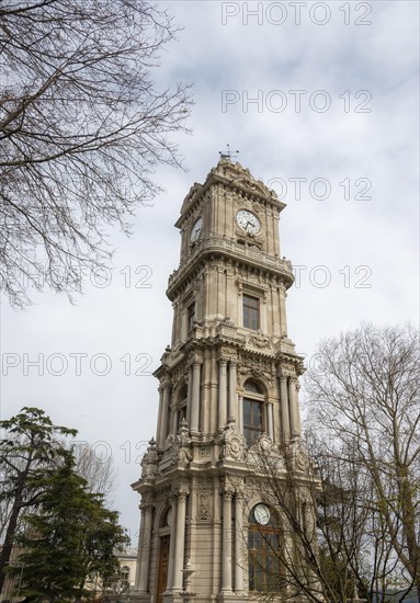 Baroque clock tower of Dolmabahce