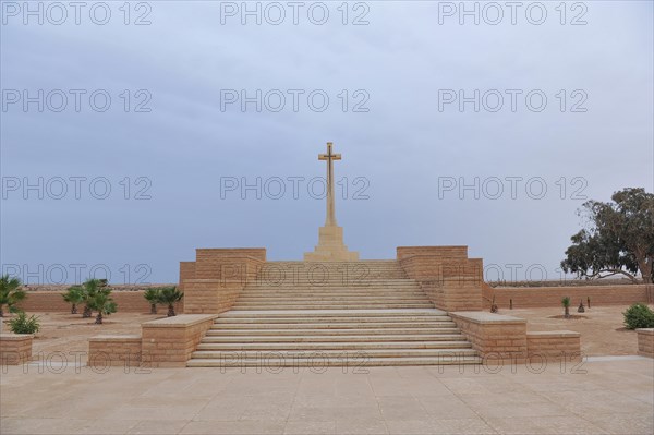 Memorial to the fallen English soldiers with cross