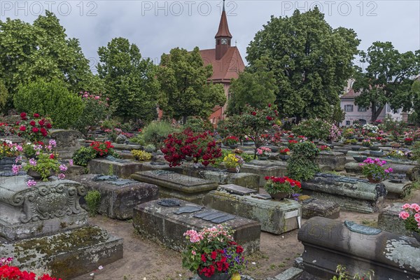 Historical St. Johannis Cemetery with St. Johannis Church