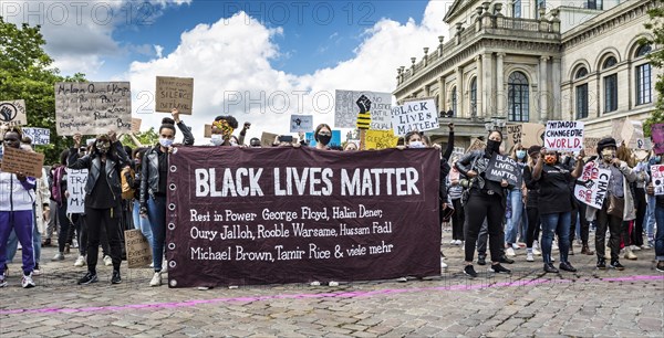 Banner with names of victims of racist violence