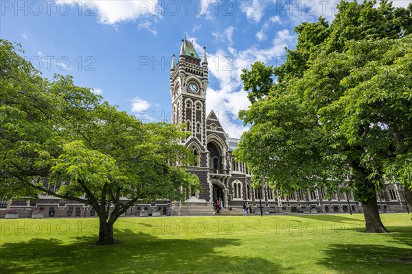 Old neo-gothic main building with bell tower