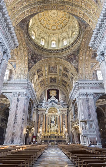 Interior of the church of Gesu Nuovo