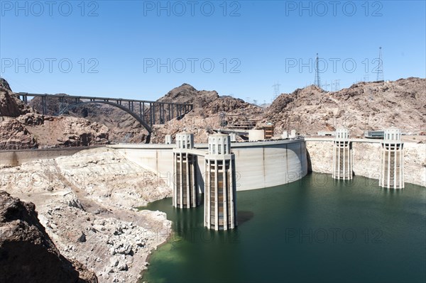 Dam and water intake towers