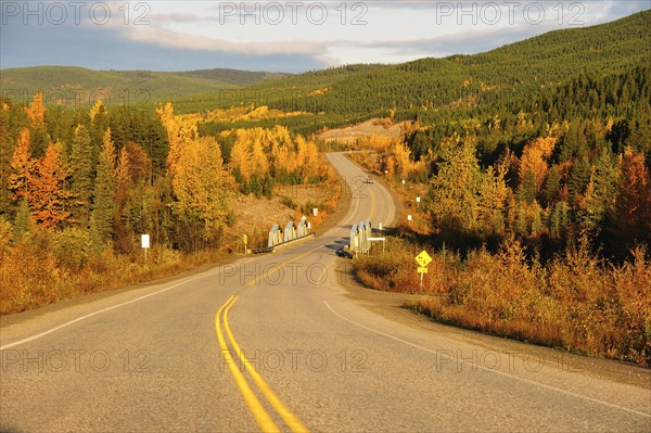 Alaska Highway in autumn