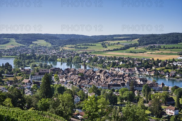 View to the historical old town of Stein am Rhein