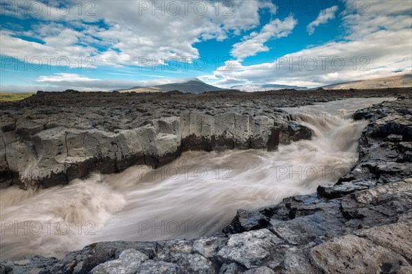 Rapids and basalt rocks