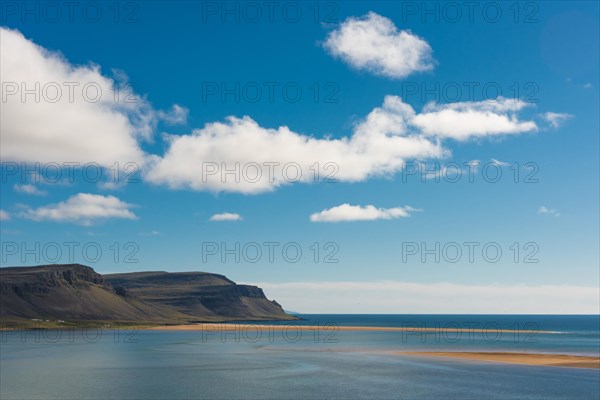 View of Baejarvaoa bay and the beach Rauoisandur