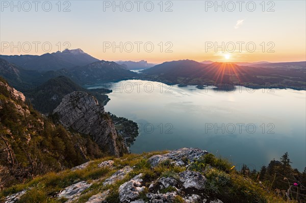 View from Schoberstein to Attersee and Mondsee