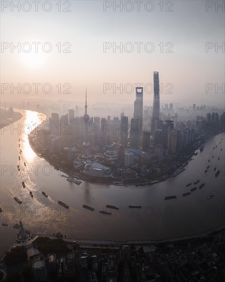 Business District at sunrise