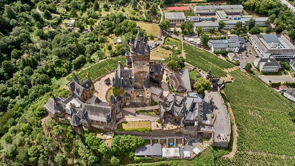 Cochem Castle above the Moselle near Cochem