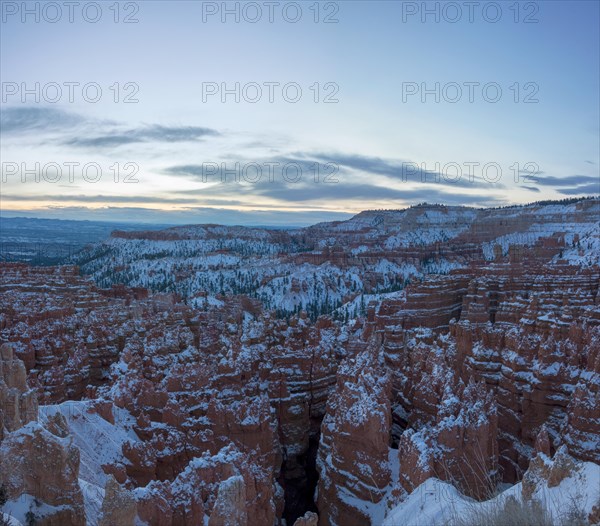 Rock formation amphitheater at sunrise