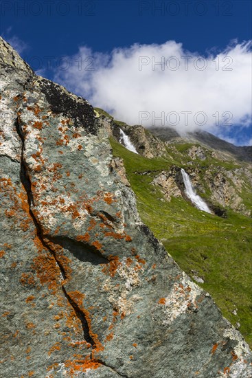 Waterfall at Nassfeldspeicher on the Grossglockner High Alpine Road