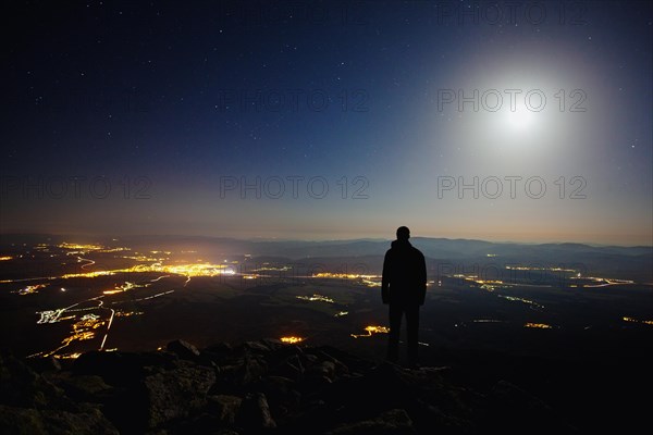 Man at the top of the Tatra peak